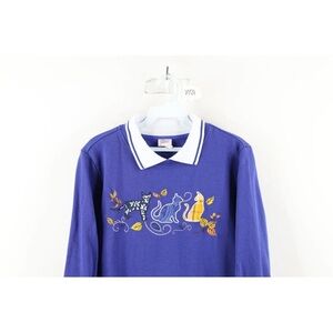 Vintage 1990s Cute Crewneck Sweater / 90s Crewneck / Grandma Sweater